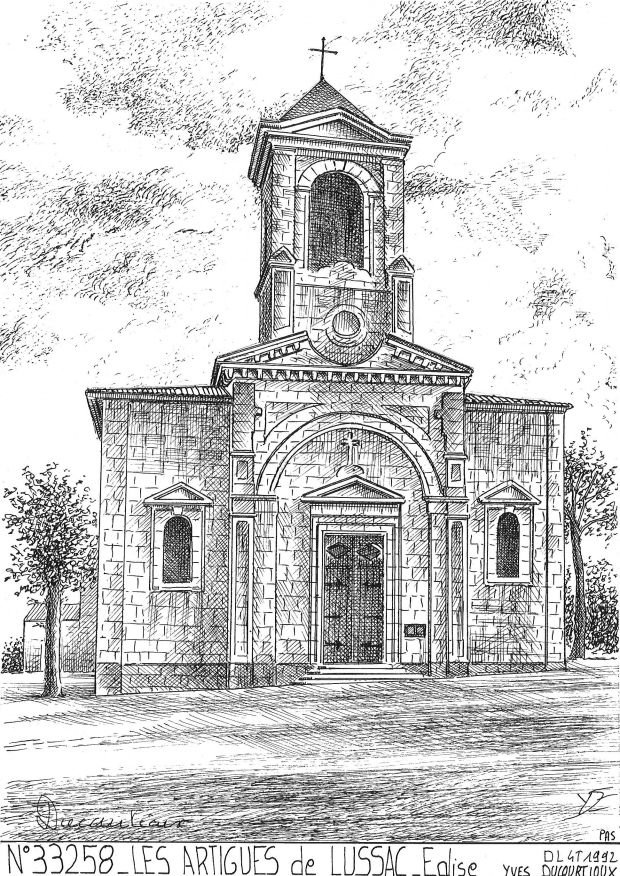 N 33258 - LES ARTIGUES DE LUSSAC - église